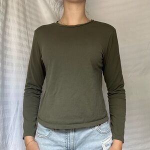Target Green Cropped Long Sleeve